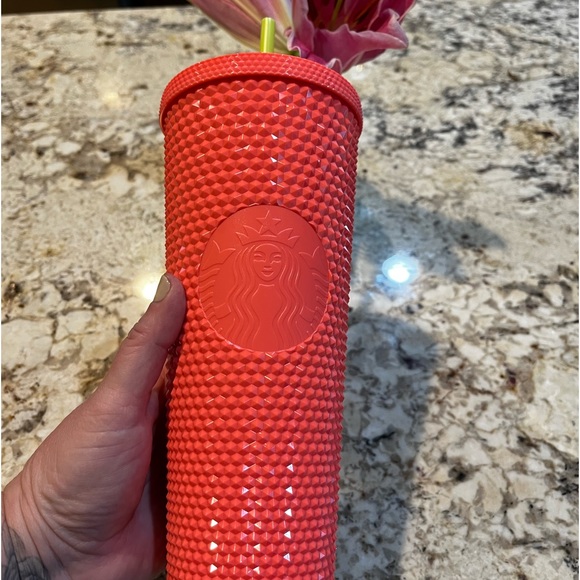 NEW Summer 2022 Starbucks Dragonfruit Bling Cold Cup Tumbler, 24oz LAST ONE - Picture 4 of 7